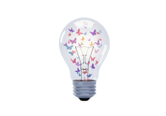 Light bulb isolated on white background