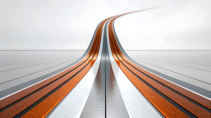 Dynamic abstract lines lead to bright future, innovation, progress, growth