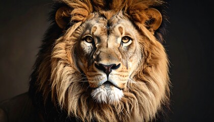 Fototapeta premium Close-up portrait of a majestic lion