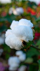 Cotton boll on plant (4)