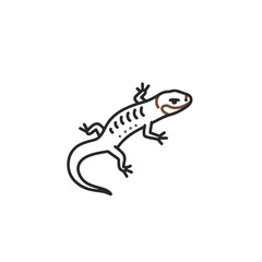 Obraz premium A minimalist illustration of a lizard with a sleek design.