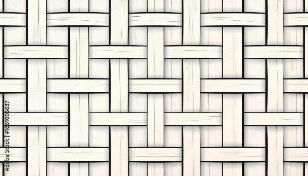 Aufkleber intricate woven pattern of white rectangular strips creating a detailed and symmetrical geometric de