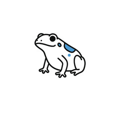 A stylized frog illustration.