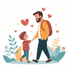 Happy Father's Day card. Vector
