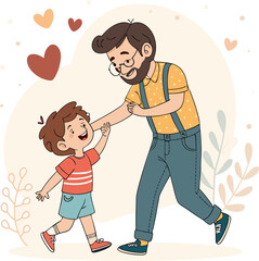 Happy Father's Day card. Vector

