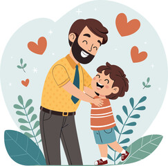 Happy Father's Day card. Vector
