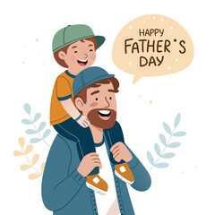 Happy Father's Day card. Vector

