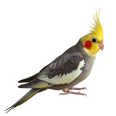 Obraz premium Stunning Cockatiel: A Vibrant Portrait of a Beloved Pet Bird