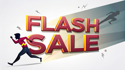 Flash Sale 3D Text Effect Design for Digital or Print Promotion