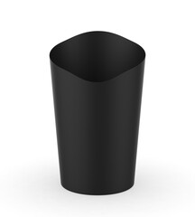 Disposable French Fries Paper Box Pack For Mockup and Branding presentation, 3d illustration template.