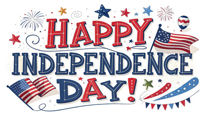 American Flag 4th of July Independence Day National Holiday USA Vector Illustration