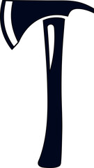 axe vector icon, great for woodworking emblems, hunting themes, survival designs, and forest adventure branding.