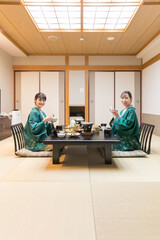 Obraz premium 旅行 ホテル 旅館 夕食イメージ