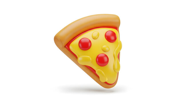3d inflatable Delicious Pizza Slice Illustration Perfect for Food and Culinary-Themed Designs - Powered by Adobe