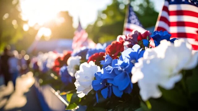 Patriotic flower display