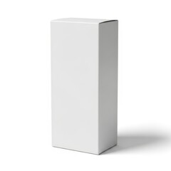Naklejka premium Blank White Product Box Mockup Isolated on White Background for Branding and Packaging Design