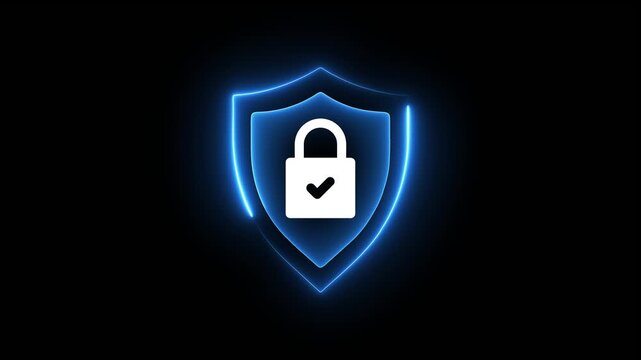 Cybersecurity, Secure Login System concept on the transparent background.  user accessing password on secure login for data privacy, identity protection. Motion graphics of secure login idea. 4k video