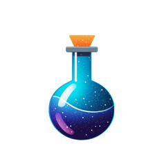 Obraz premium Colorful potion bottle with a starry galaxy effect