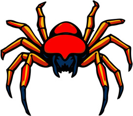 red crab on white background