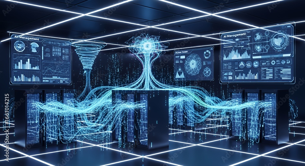 Poster ai data center: neural network visualization