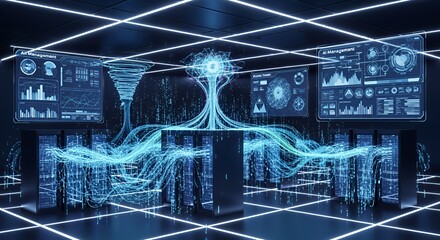 AI Data Center: Neural Network Visualization