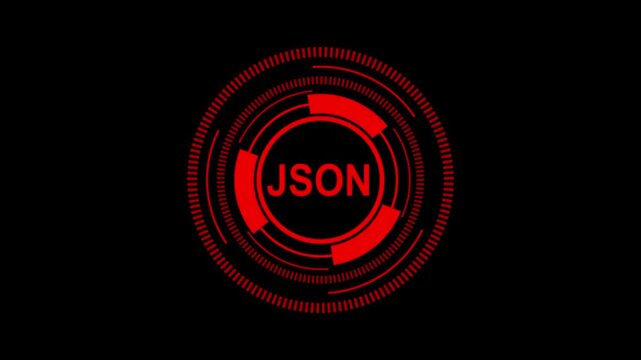 4K Abstract Visualization of JSON Structure, Data Interchange, and Web Integration