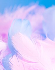 Delicate pastel feathers in soft focus (1)