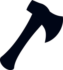 Wood axe vector icon, perfect for lumberjack branding, woodworking tools graphics, survival adventure logos, and camping emblems.