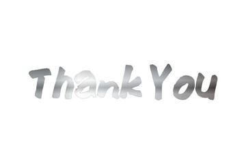 Thank You - thank you word, text or lettering. Vector script and handwritten typography. Thank you word for note, card, sign, banner. Isolated.
