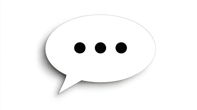 Speech bubble with three dots symbolizing typing or thinking