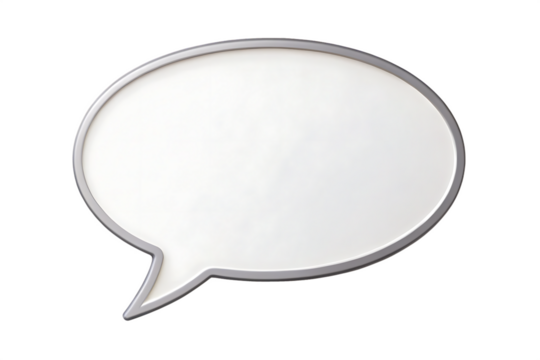  speech bubble paper design element cutout isolated on white background, png, ai generated.