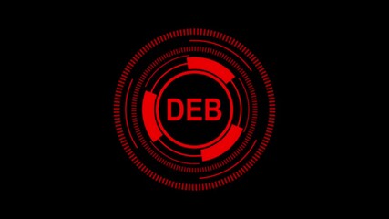 4K Abstract Visualization of DEB Format, Debian Package Architecture, and Linux Software Distribution