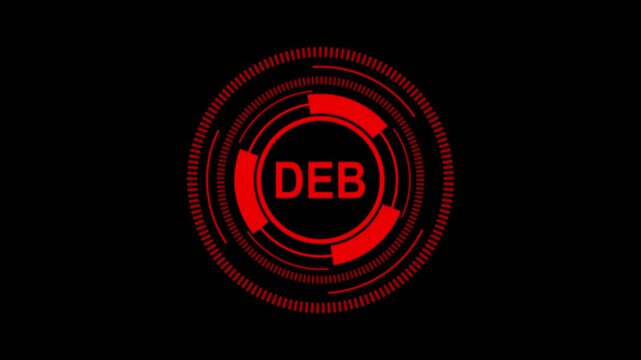 4K Abstract Visualization of DEB Format, Debian Package Architecture, and Linux Software Distribution