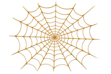 Fototapeta premium Intricate golden spiderweb design on a transparent background, creating a magical and ethereal atmosphere