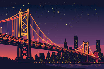 Stunning Create Bold Stroke Skyline Night With Glowing Creative Visual