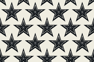 Obraz premium Elegant Minimal Seamless Star With Bold Monochrome Professional Photo