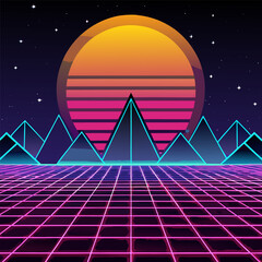 abstract background with a rainbow