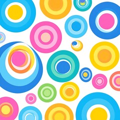 Fototapeta premium Colorful Concentric Circles Pattern Design