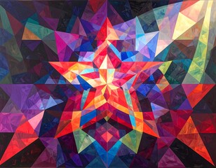 Abstract starburst painting