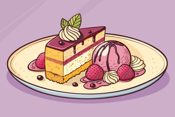 Restaurant banner featuring a delectable cake dessert.