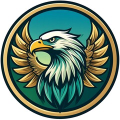 Eagle emblem with outstretched wings