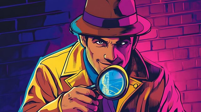 Detective examining evidence