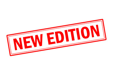 Fototapeta premium NEW EDITION - NEW EDITION text written on Red Rubber Stamp 