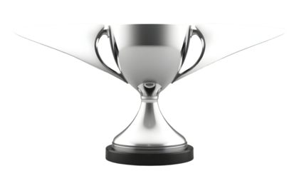 Silver Trophy on Black Base