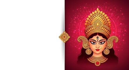 Divine Goddess Durga A Radiant Representation of Power, Protection, and Divine Femininity, Perfect for Festive Celebrations and Spiritual Content