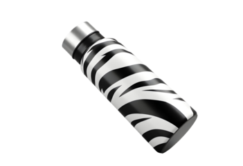 Zebra Print Water Bottle with Stainless Steel Cap