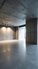 Empty modern concrete interior