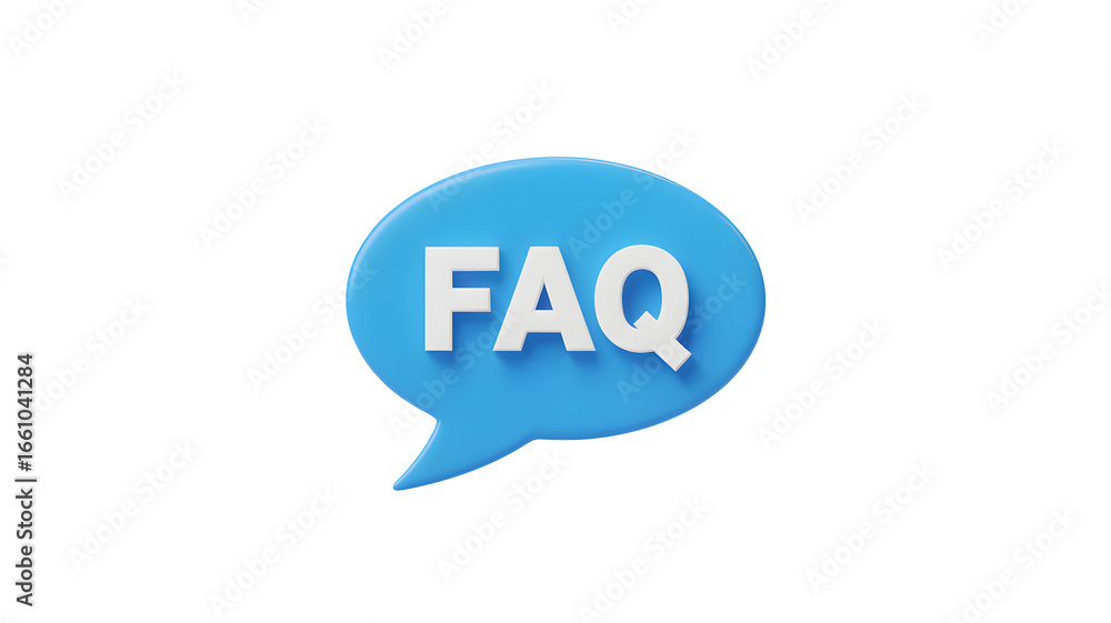 Aufkleber get answers fast with this clear and modern faq speech bubble icon