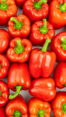 Fresh red bell peppers