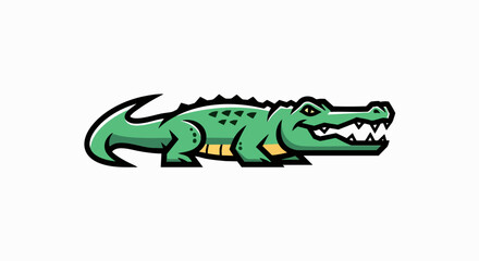 Obraz premium Cartoon alligator illustration